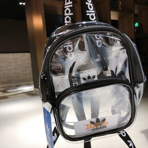 adidas Handbags - Adidas Transparent Mini Trefoil Backpack Black